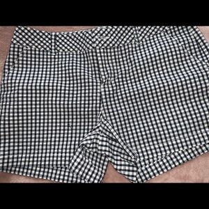 Black and white checkered shorts